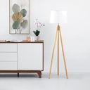 Informa Flyn Lampu Lantai - Cokelat Wood Standing Floor Light Lampu Tiang Dekorasi Lampu Berdiri