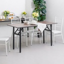 Informa 150X60X75 cm Yard Meja Lipat - Abu-Abu Meja Serbaguna Folding Table Multifunctional Foldable Desk Picnic Table Furniture House