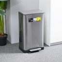 Informa Eko 30 ltr Tempat Sampah Ecube Rectangle - Silver Tong Sampah Pedal Wadah Pembuangan Alat Kebersihan Indoor Trash Bin
