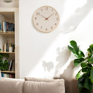 Informa 30 cm Jam Dinding Kayu 18W - Putih Wall Clock Jam Tembok Analog Aesthetic Dekorasi Rumah Hiasan Dinding
