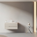 Informa Leisha Kabinet Kamar Mandi Led Dengan Laci Penyimpanan - Krem Beige Organizer Serbaguna Bathroom Cabinet Aksesoris Kamar Mandi Kompartemen Penyimpanan Alat Mandi