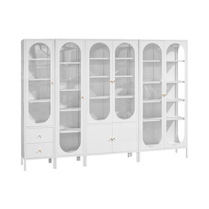 Informa Jeno Lemari Pintu Kaca Lemari Kabinet Serbaguna Cabinet Penyimpanan Indoor Furniture Rumah