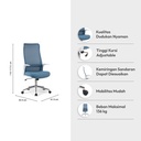 Informa Lumos Kursi Kantor Sandaran Tinggi Tempat Duduk Kerja Dengan Roda Office Chair Kursi Mesh Staff Karyawan Furniture Indoor Kantor