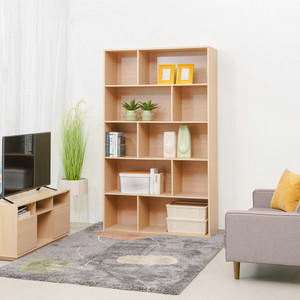 Informa Rana Rak Buku 10 Kompartemen - Cokelat Maple Bookshelf Books Storage Cabinet Kabinet Tempat Buku Dan Majalah Rak Pajangan Serbaguna