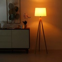 Informa Flyn Lampu Lantai - Cokelat Wood Standing Floor Light Lampu Tiang Dekorasi Lampu Berdiri