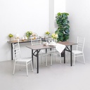 Informa 150X60X75 cm Yard Meja Lipat - Abu-Abu Meja Serbaguna Folding Table Multifunctional Foldable Desk Picnic Table Furniture House