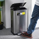 Informa Eko 30 ltr Tempat Sampah Ecube Rectangle - Silver Tong Sampah Pedal Wadah Pembuangan Alat Kebersihan Indoor Trash Bin