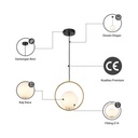 Informa Hanne Lampu Gantung Round - Bronze Hanging Lamp Lighting Plafon Light Lampu Langit Langit Ceiling Light