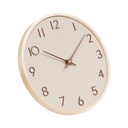 Informa 30 cm Jam Dinding Kayu 18W - Putih Wall Clock Jam Tembok Analog Aesthetic Dekorasi Rumah Hiasan Dinding