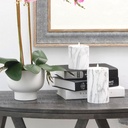Informa Set 2 Pcs Cemento Lilin Led Marble - Putih Lilin Dekorasi Elektrik Tanpa Api Candle Lamp Hiasan Rumah
