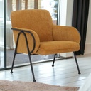 Informa Yolke Kursi Lounge - Kuning Mustard Kursi Minimalis Aesthetic Chair Kursi Santai Serbaguna Kursi Cafe