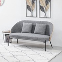 Informa Sawara Kursi Lounge 2 Seater - Abu-Abu Natural Aesthetic Chair Kursi Santai Serbaguna Kursi Tamu Rumah Kantor