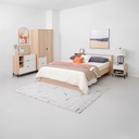 Informa Prim Lemari Pakaian 2 Pintu - Cokelat Oak/Putih Wardrobe Storage Kabinet Tempat Simpan Baju Lemari Pintu Ayun Tarik Aesthetic