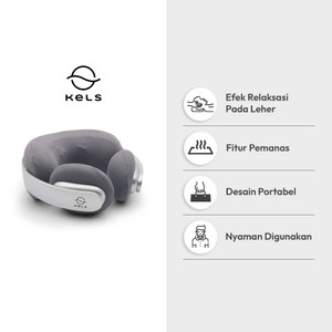 Informa Kels Bliss Bantal Pijat Leher - Abu-Abu Pillow Neck Massager Alat Pijat Leher Praktis Peralatan Kesehatan Bantal Refleksi Pijat