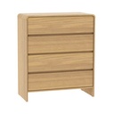 Informa Raphael Laci Penyimpanan 4 Tingkat - Cokelat Oak Laci Kabinet Serbaguna Cabinet Penyimpanan Indoor Multifunctional Drawer Storage Furniture Rumah