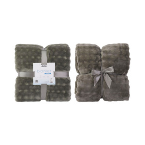Informa 240X220 Selimut Polyester Willow - Abu-Abu Cinder Blanket Kain Penghangat Tubuh Aksesoris Tempat Tidur Bedroom Accessories Perlengkapan Kamar Tidur