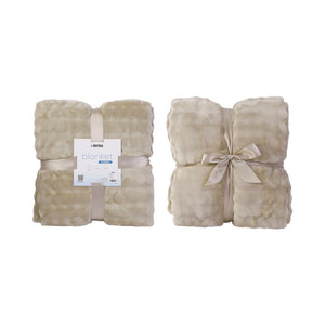 Informa 240X220 Selimut Polyester Willow - Cokelat Oxford Tan Blanket Kain Penghangat Tubuh Aksesoris Tempat Tidur Bedroom Accessories Perlengkapan Kamar Tidur