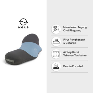 Informa Kels Hera Alat Pijat Pinggang - Biru / Abu-Abu Pillow Back Massager Alat Pijat Punggung Praktis Peralatan Kesehatan Bantal Refleksi Pijat