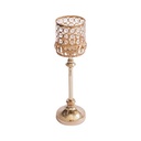 Informa 12X12X39.5 cm Hera Tempat Lilin Dekorasi A3 - Gold Candle Holder Deco Wadah Lilin Dekoratif Pajangan Dekorasi Meja Aesthetic