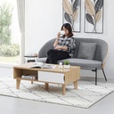 Informa Sawara Kursi Lounge 2 Seater - Abu-Abu Natural Aesthetic Chair Kursi Santai Serbaguna Kursi Tamu Rumah Kantor