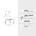Informa Egana Kursi - Putih Multipurpose Chair Kursi Makan Cafe Restoran Tempat Duduk Serbaguna Balcony Chair Furnitur Rumah