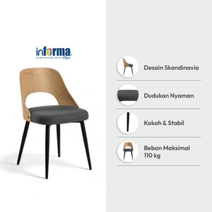 Informa Aucy Kursi Natural Cafe Restaurant Chair Kursi Ruang Tamu Tempat Duduk Serbaguna