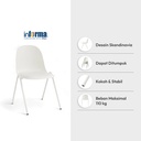 Informa Honu Kursi - Putih Multipurpose Chair Kursi Makan Cafe Restoran Tempat Duduk Serbaguna Balcony Chair Furnitur Rumah