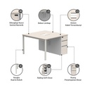 Informa Sieben Meja Kantor 2S Iw - Putih Office Table Furnitur Kantor Meja Kerja Belajar Serbaguna