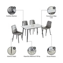 Informa Maui Set Meja Makan 4 Kursi - Putih Dining Table Set Meja Kursi Ruang Makan Aesthetic Furniture Dining Room