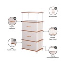 Informa Fumiko Laci Penyimpanan 5 Tingkat - Krem Beige Laci Kabinet Serbaguna Cabinet Penyimpanan Indoor Multifunctional Drawer Storage Furniture Rumah