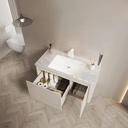 Informa Leisha Kabinet Kamar Mandi 1 Pintu Led Dengan Laci - Krem Beige Organizer Serbaguna Bathroom Cabinet Aksesoris Kamar Mandi Kompartemen Penyimpanan Alat Mandi