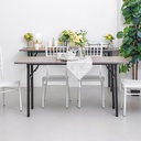 Informa 150X60X75 cm Yard Meja Lipat - Abu-Abu Meja Serbaguna Folding Table Multifunctional Foldable Desk Picnic Table Furniture House
