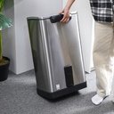 Informa Eko 30 ltr Tempat Sampah Ecube Rectangle - Silver Tong Sampah Pedal Wadah Pembuangan Alat Kebersihan Indoor Trash Bin