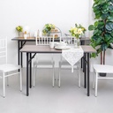 Informa 120X60X75 cm Yard Meja Lipat - Abu-Abu Meja Serbaguna Folding Table Multifunctional Foldable Desk Picnic Table Furniture House