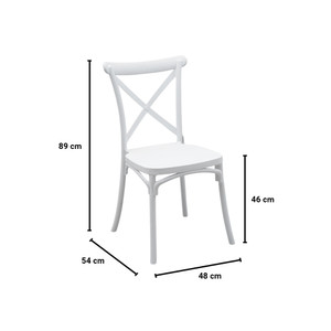 Informa Egana Kursi - Putih Multipurpose Chair Kursi Makan Cafe Restoran Tempat Duduk Serbaguna Balcony Chair Furnitur Rumah