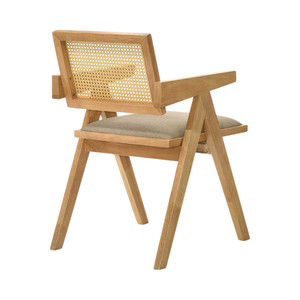 Informa Boffin Kursi Berlengan Natural - Cokelat Arm Chair Cafe Restaurant Chair Kursi Ruang Tamu Tempat Duduk Serbaguna