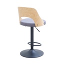 Informa Aucy Kursi Bar Natural Bar Stool Kursi Kafe Bartending Dengan Sandaran Furniture Ruang Makan
