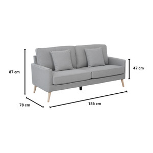 Informa Nordia Alamo Sofa Tempat Duduk Empuk Sofa Ruang Tamu Furniture Indoor Rumah Fabric Couch