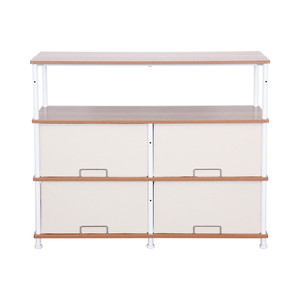 Informa Fumiko Laci Penyimpanan 4 Tingkat - Krem Beige Laci Kabinet Serbaguna Cabinet Penyimpanan Indoor Multifunctional Drawer Storage Furniture Rumah