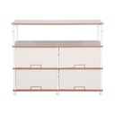 Informa Fumiko Laci Penyimpanan 4 Tingkat - Krem Beige Laci Kabinet Serbaguna Cabinet Penyimpanan Indoor Multifunctional Drawer Storage Furniture Rumah