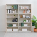 Informa Rak Buku 2 Kolom - Putih/Cokelat Beech Bookshelf Books Storage Cabinet Kabinet Tempat Buku Dan Majalah Rak Pajangan Serbaguna