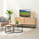 Informa Jesse Rak Tv High - Cokelat Oak Tv Stand Furnitur Indoor Rumah Meja Rak Tivi Tempat Pajangan Televisi