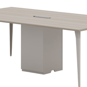 Informa Maven Meja Rapat 220 - Abu-Abu/Cokelat Oak Meeting Table Meja Kerja Panjang Ruang Rapat Furnitur Kantor