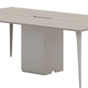 Informa Maven Meja Rapat 220 - Abu-Abu/Cokelat Oak Meeting Table Meja Kerja Panjang Ruang Rapat Furnitur Kantor