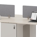 Informa Maven Meja Kantor 4S Dengan Screen - Abu-Abu/Cokelat Oak Office Table Furnitur Kantor Meja Kerja Belajar Minimalis Serbaguna