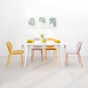Informa Emory Meja Makan - Putih Dining Table Dinner Table Meja Kursi Ruang Makan Aesthetic Furniture Dining Room