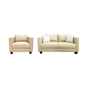 Informa Venien Set Sofa Kulit - Cokelat Cappuccino Tempat Duduk Empuk Sofa Ruang Tamu Furniture Indoor Rumah Artificial Leather Couch