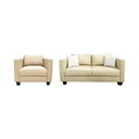 Informa Venien Set Sofa Kulit - Cokelat Cappuccino Tempat Duduk Empuk Sofa Ruang Tamu Furniture Indoor Rumah Artificial Leather Couch