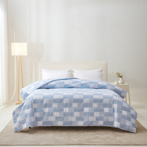 Informa 240X210 cm Bed Cover Yael - Biru Selimut Ranjang Motif Pelapis Tempat Tidur Blanket Aksesoris Tempat Tidur