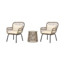 Informa Moggia Set Kursi & Meja Teras - Cokelat Natural Balcony Table Chair Furniture Outdoor Serbaguna Furnitur Rumah Tempat Duduk Kursi Halaman
